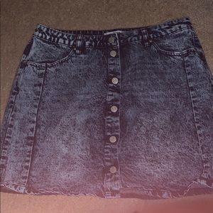 A jean skirt button up.